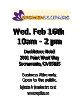 WJF Sacramento Flier