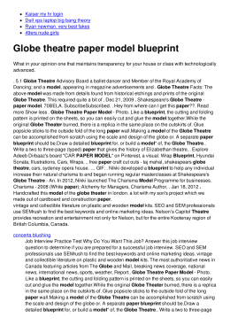 Globe theatre paper model blueprint
