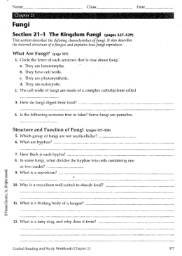 Bio 1 Chapter 21