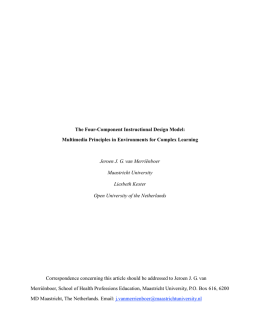 The Four Component Instructional Design Model and Multimedia
