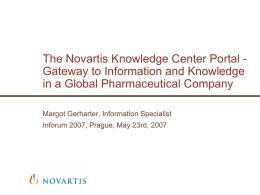 The Novartis Knowledge Center Portal