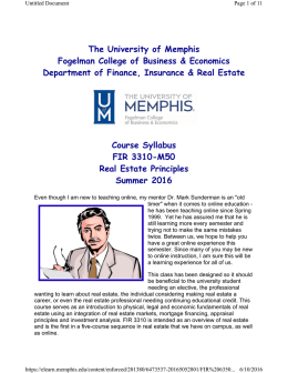 The University of Memphis Fogelman College of Business