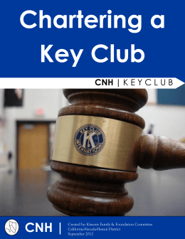 How to Charter a Key Club