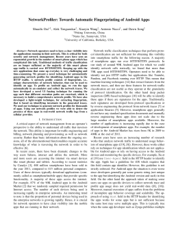 NetworkProfiler: Towards Automatic Fingerprinting of Android Apps