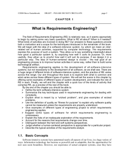 What is Requirements Engineering?
