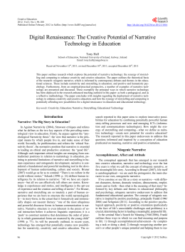 The Creative Potential of Narrative Technology in Education