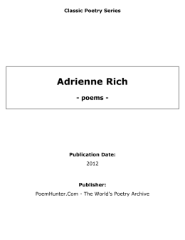 Adrienne Rich - poems