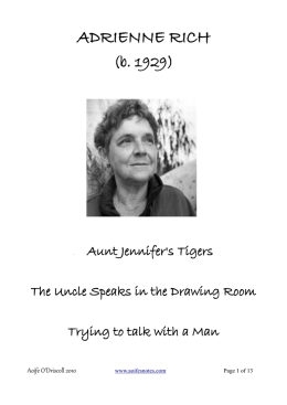 adrienne rich - Aoife`s Notes