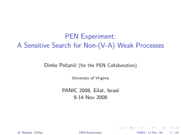 PANIC 08 presentation slides - PEN Home Page