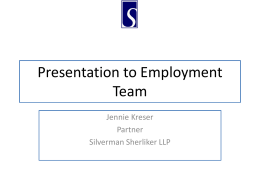 Presentation to Employment Team