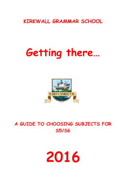 Senior Course Descriptors