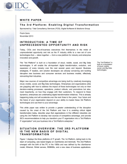 WHITE PAPER The 3rd Platform: Enabling Digital