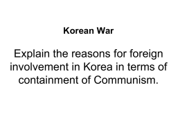 Korean War - Dever Elementary