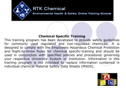 chemical safety training