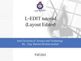L-EDIT tutorial (Layout Editor)