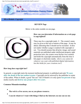 Copyright REVIEW Page Below is the entire module on one page