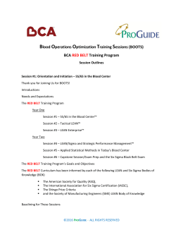 BCA RED BELT Training Program