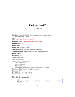 Package `xml2`