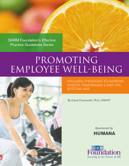 Promoting Employee Well-Being - Society for Human Resource