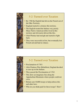 5-2: Turmoil over Taxation 5-2: Turmoil over Taxation