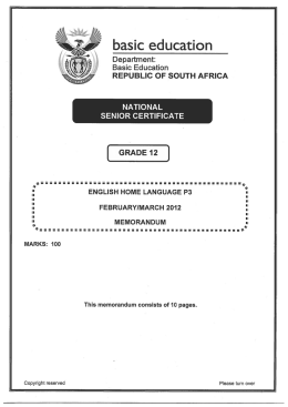 English HL P3