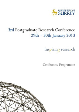 PGR Conference 2013 - Programme