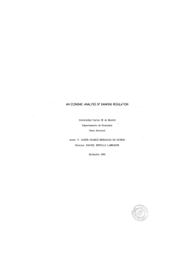 An economic analysis of banking regulation - e
