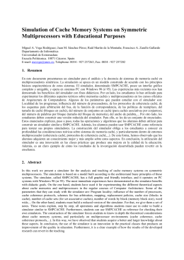 Simulation of Cache Memory Systems on Symmetric