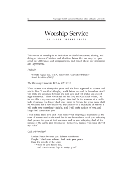 Worship Service - Baylor University