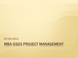 mba g523 project management