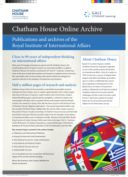 Chatham House Online Archive