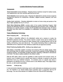 Location Monitoring Program (LM) Fiﬁ