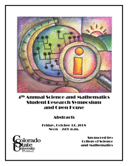 4th Annual Student Research Symposium