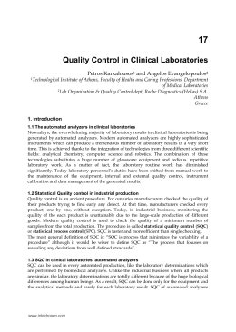 Quality Control in Clinical Laboratories