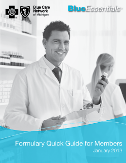 Blue Essentials Drug Formulary Quick Guide for