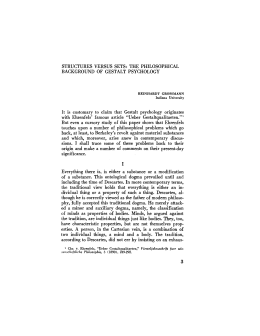 STRUCTURES VERSUS SETS: THE PHILOSOPHICAL