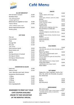 View Cafe Menu