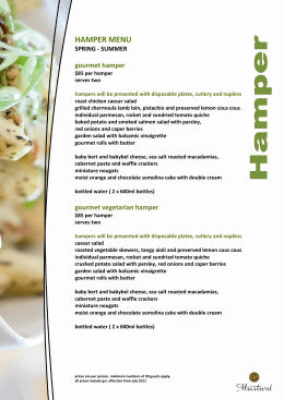 hamper menu