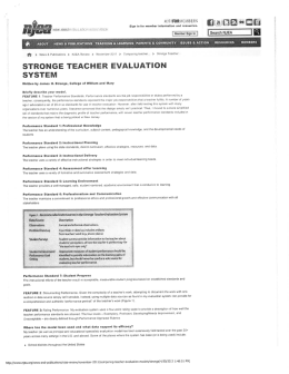 STRONGE TEACHER EVALUATION SYSTEM