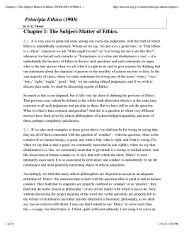 Chapter I_ The Subject-Matter of Ethics_ PRINCIPIA ETHICA (1903