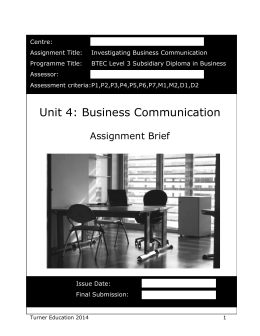 Unit 4: Business Communication