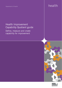 Health Improvement Capability Quotient guide