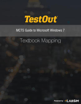 MCTS Guide to Microsoft Windows 7