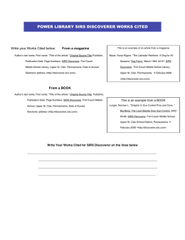 POWER Library SIRS Discoverer Work Cited