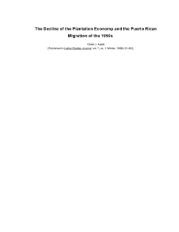 Puerto Rican Migration in the 1950s