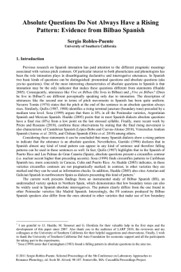 Absolute Questions Do Not Always Have a Rising Pattern: Evidence