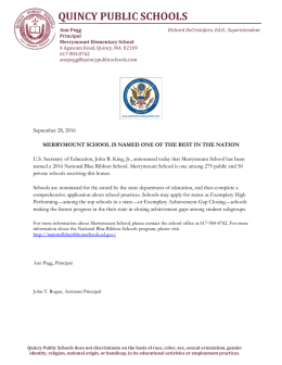 quincy public schools - Merrymount School PTO
