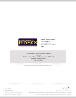 Brazilian Journal of Physics ISSN: 0103-9733 luizno.bjp