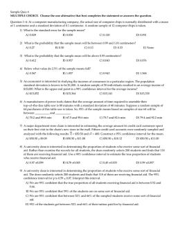 Sample Quiz 4 - Texas Tech University