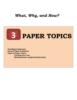 paper topics - Skyline College
